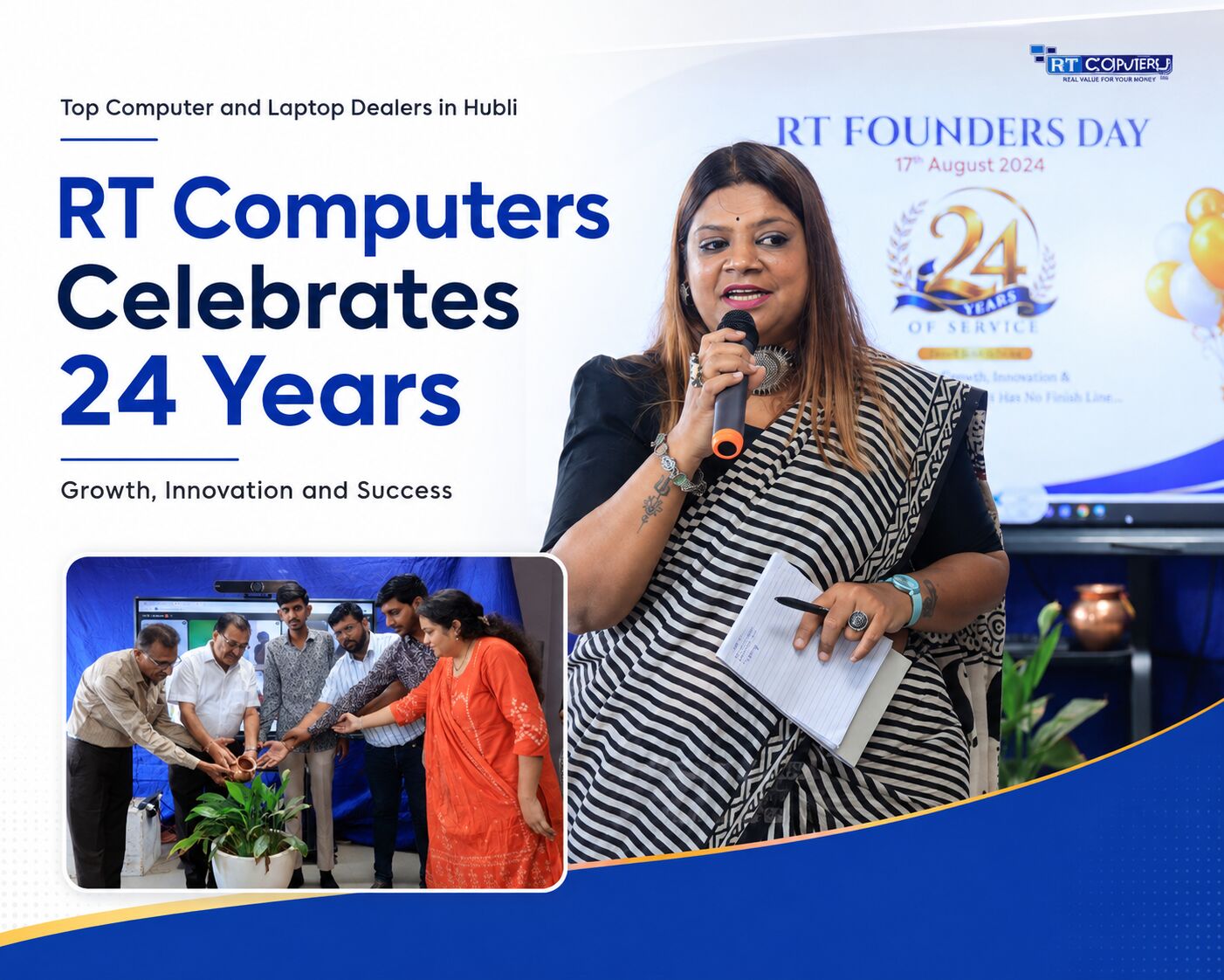 Top Computer and Laptop Dealers in Hubli RT Computers Celebrates 24 Years of Success and Innovation